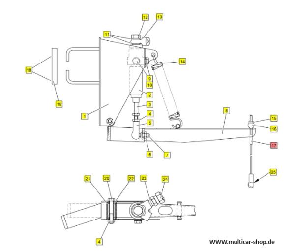Seilzug für LAD 290mm lang